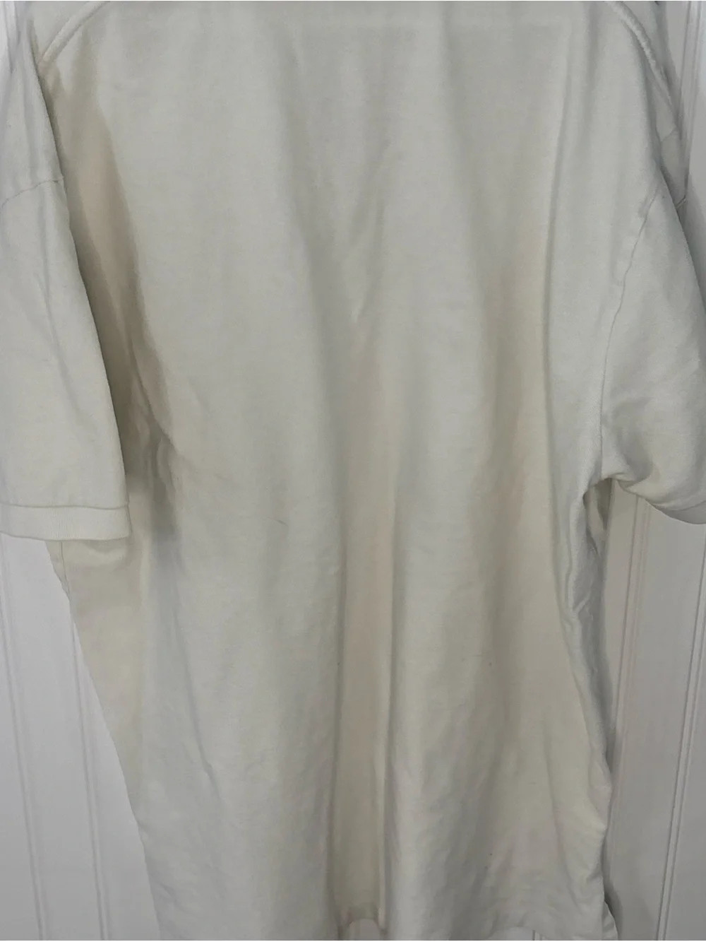 Ralph Lauren Polo Shirt in Cream with Embroidered Patch